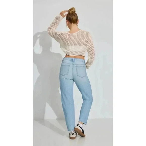 Garage Women's Vintage Straight Jeans Size‎ 5 Light Blue Distressed - Picture 4 of 12